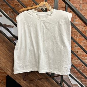 Shoulder pad tank/tee